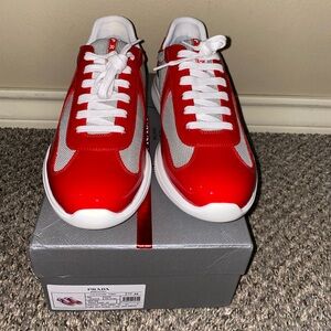 Prada Americas Cup Sneaker Size 10 US RED